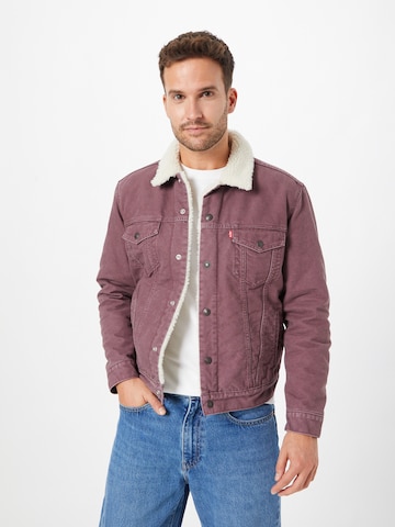 LEVI'S ® Övergångsjacka 'Type 3 Sherpa Trucker Jacket' i lila: framsida