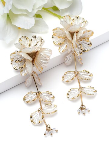 Boucles d'oreilles 'Majestique' AVANT-GARDE PARIS en blanc