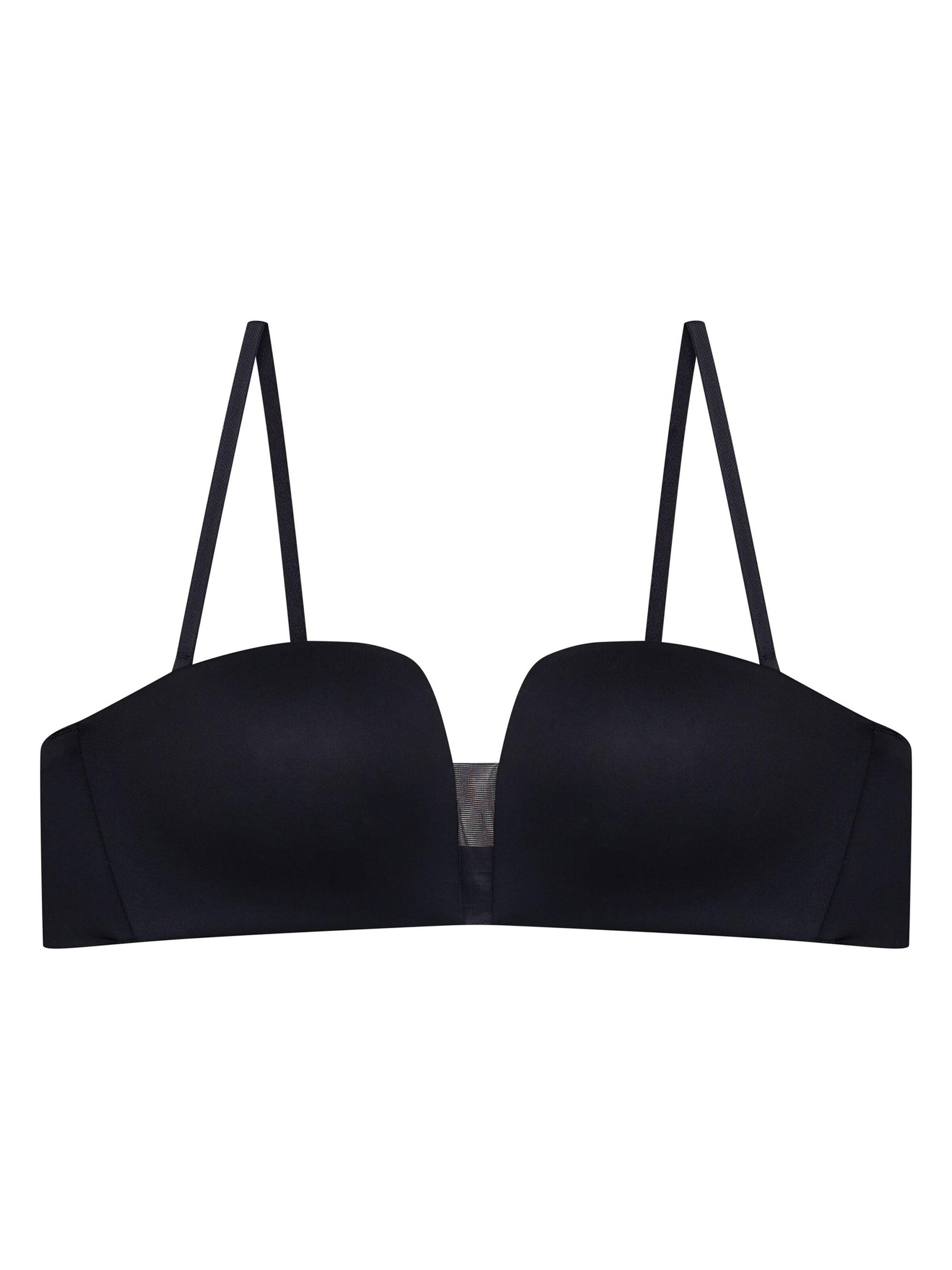 Push-up Reggiseno 'Push-up-BH Blank, Balconette-Cups, glatte Cups' di ESOTIQ in nero