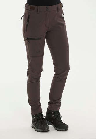 Whistler Regular Outdoor Pants 'Seymour' in Brown: front