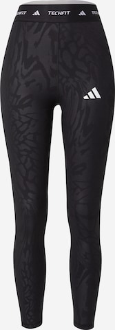 ADIDAS PERFORMANCESkinny Sportske hlače - crna boja: prednji dio