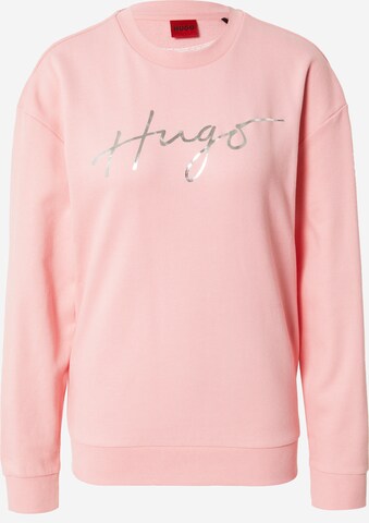 HUGO Sweatshirt 'Easy Crew' in Pink: front