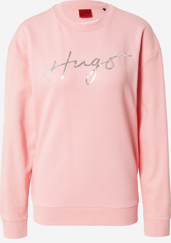 HUGO Red Sweatshirt 'Easy Crew' in Pink: front