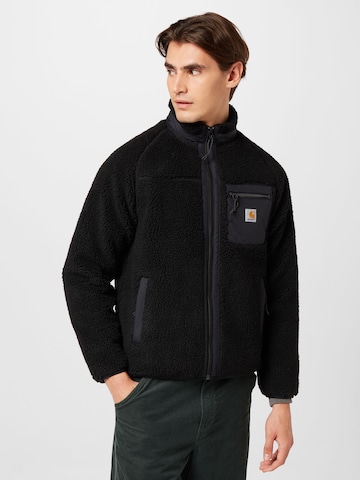 Carhartt WIPRegular Fit Prijelazna jakna 'Prentis Liner' - crna boja: prednji dio