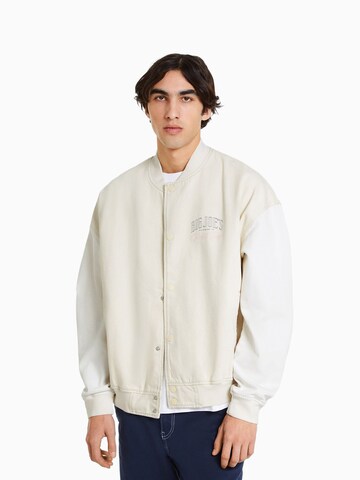 Bershka Between-Season Jacket in Beige: front