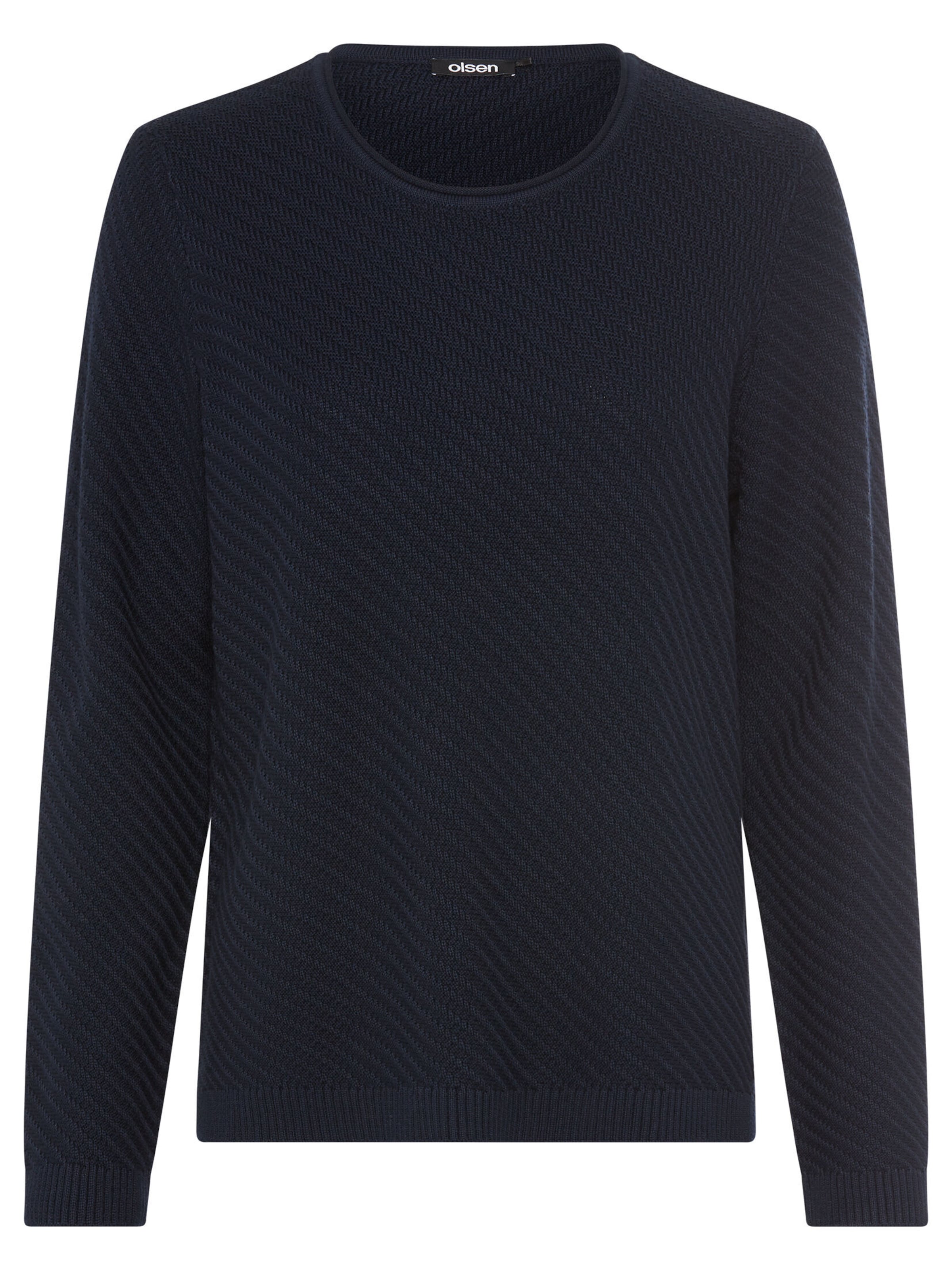 Olsen Pullover mit Rundhalsausschnitt in Blau: Vorderseite