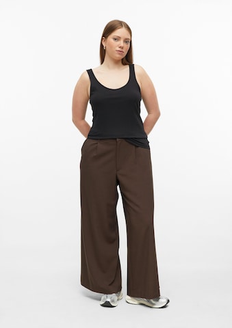 Barrel Pantalon à pince QS en marron