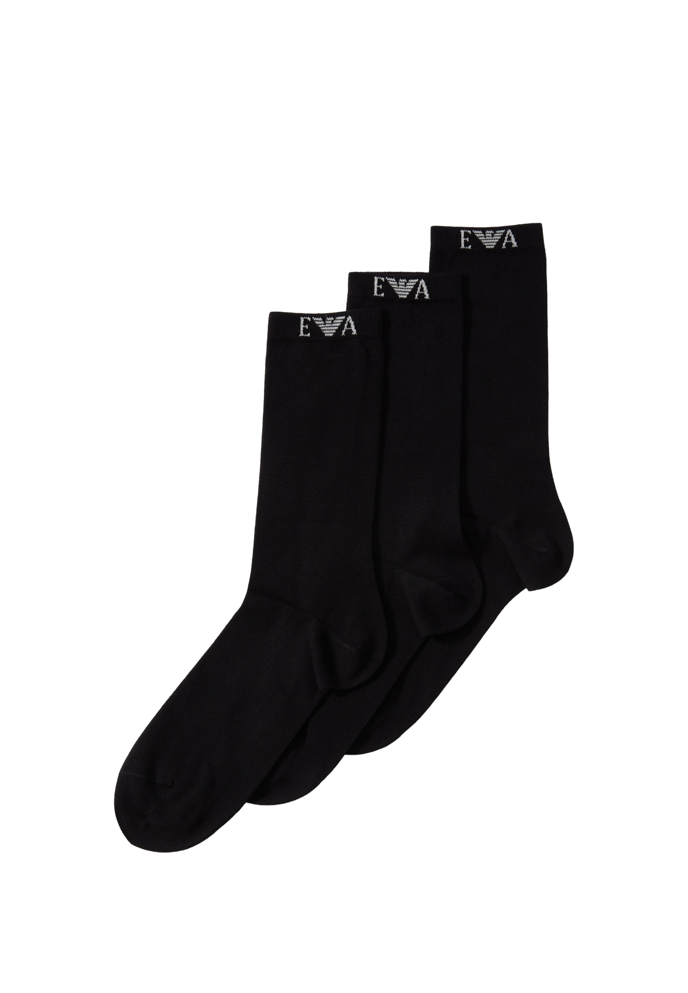 Emporio Armani - Calcetines en negro: frente