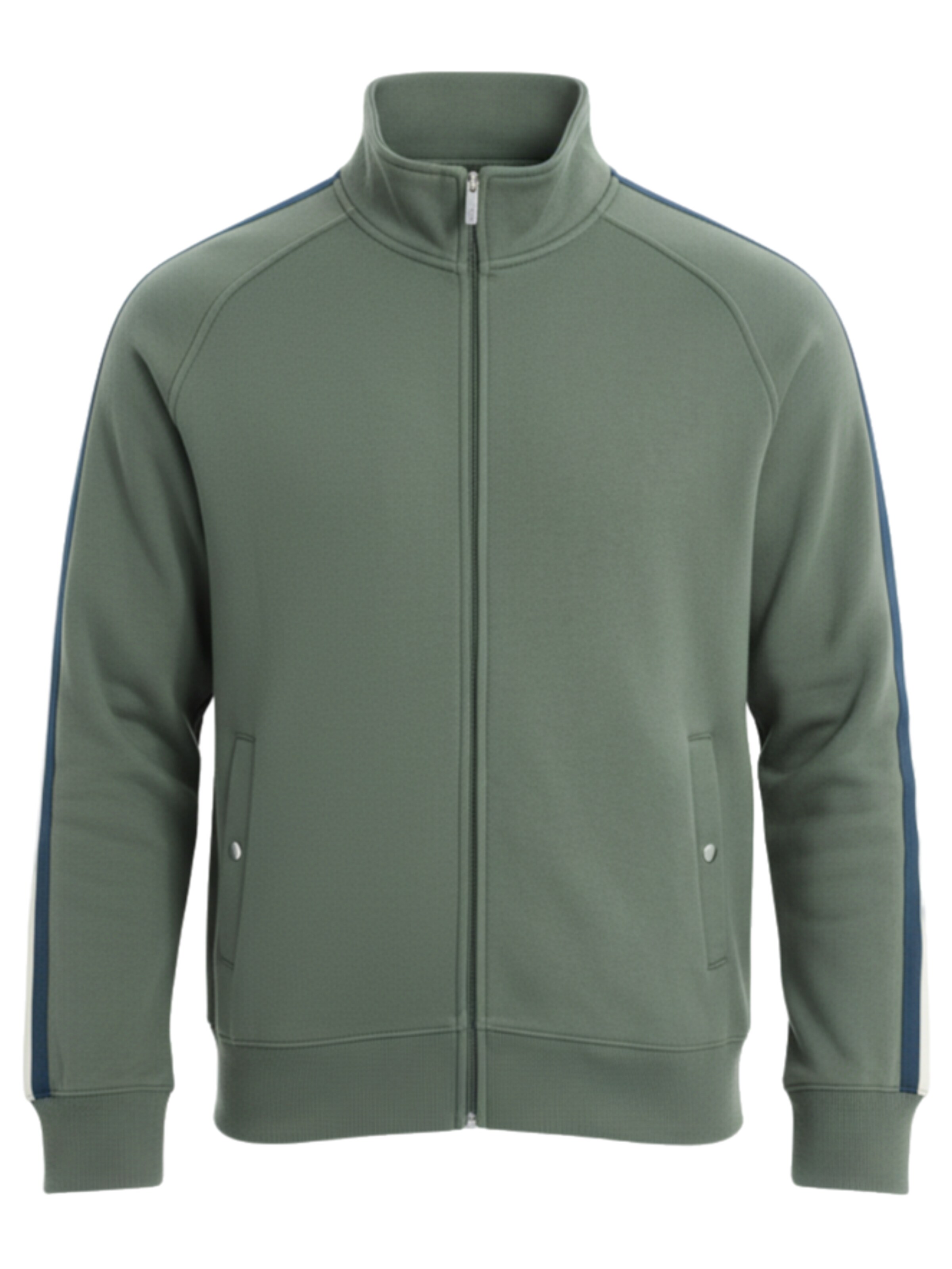Ombre - Sudadera con cremallera en verde: frente