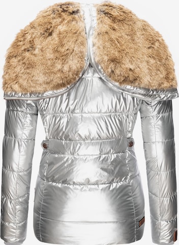 MARIKOO Winter Jacket 'Nekoo' in Silver