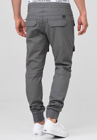 INDICODE JEANS Regular Cargobroek 'Dennis' in Grijs