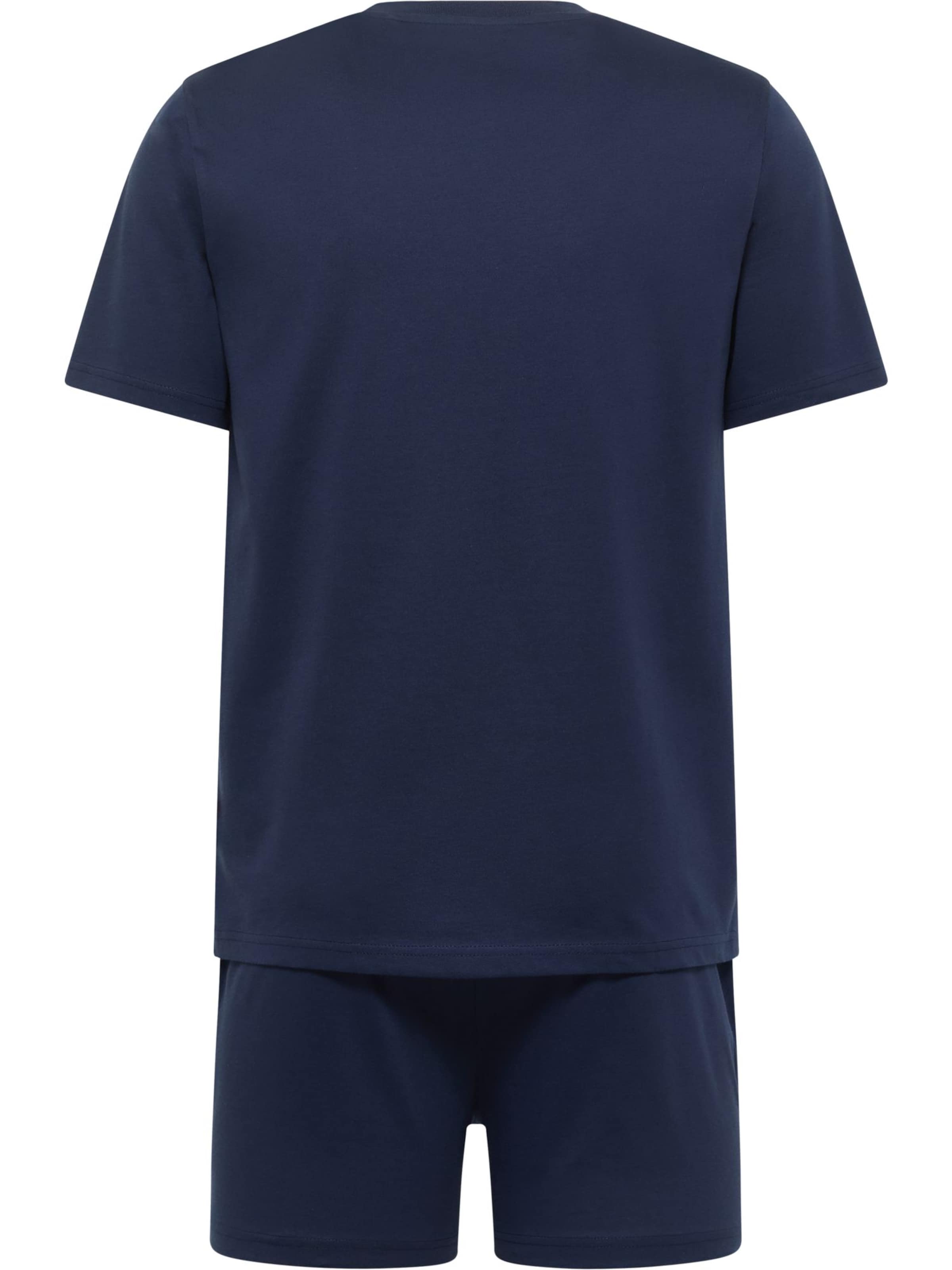 Carlo Colucci Pyjama kort ' Ferremi ' in Blauw