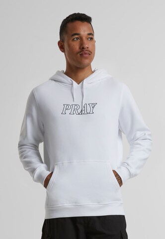 MT Men Sweatshirt 'Pray Hands' in Weiß