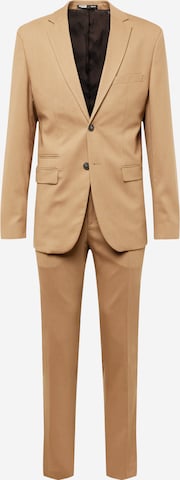 Costume 'NEIL' SELECTED HOMME en beige : devant