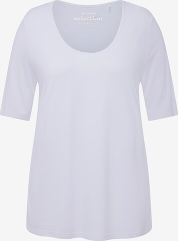 T-shirt Ulla Popken en blanc : devant