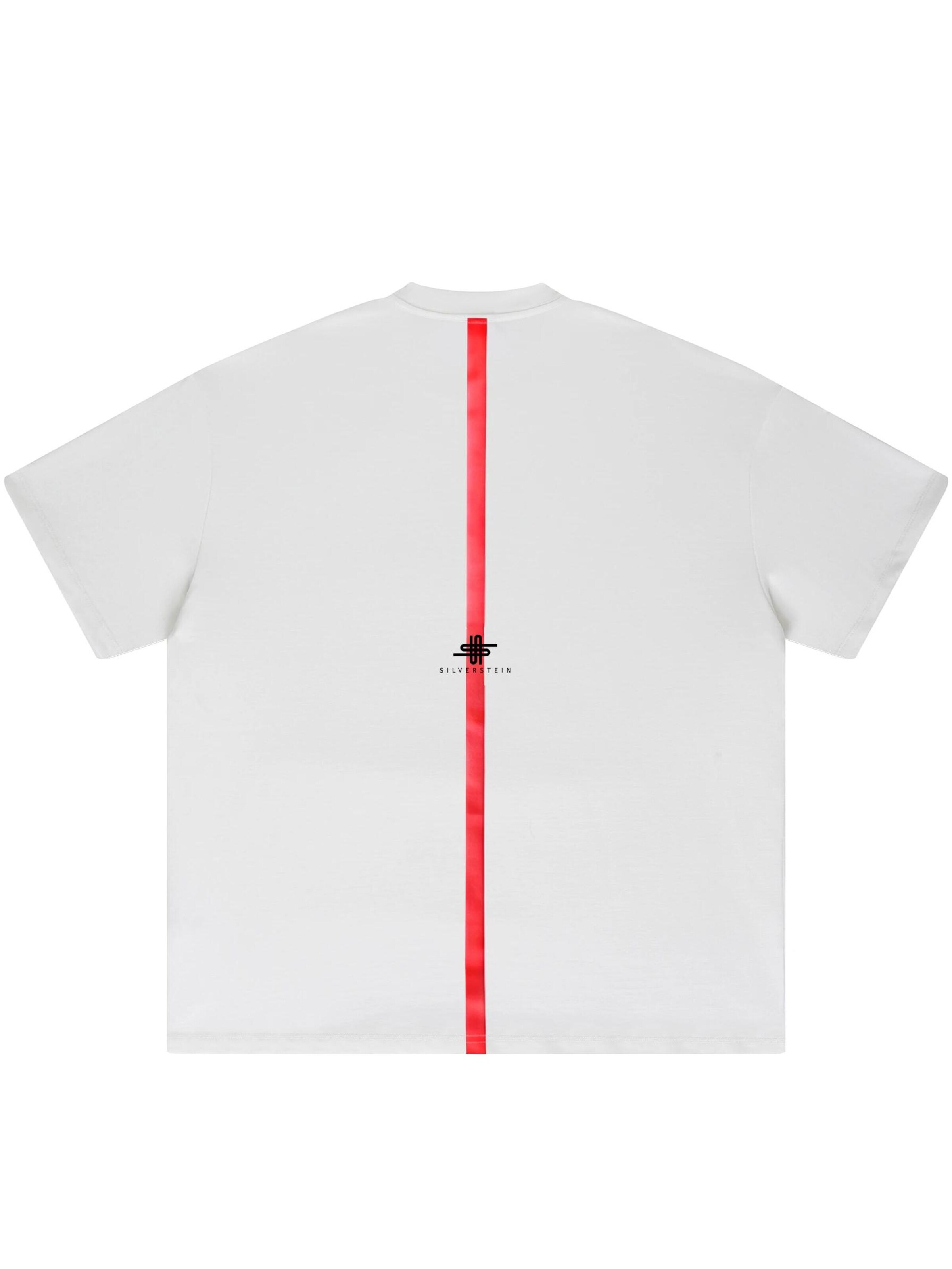 Silverstein Official Shirt 'Silverstein Official Red Stroke Herren T-shirt weiß' in White: front