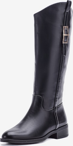 Stivale di Elara in nero: frontale