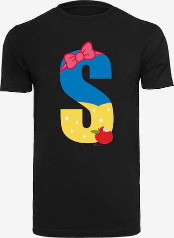F4NT4STIC Shirt 'Disney Alphabet S Is For Snow' in Black: front