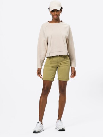 TOM TAILOR Skinny Shorts 'Alexa' in Grün