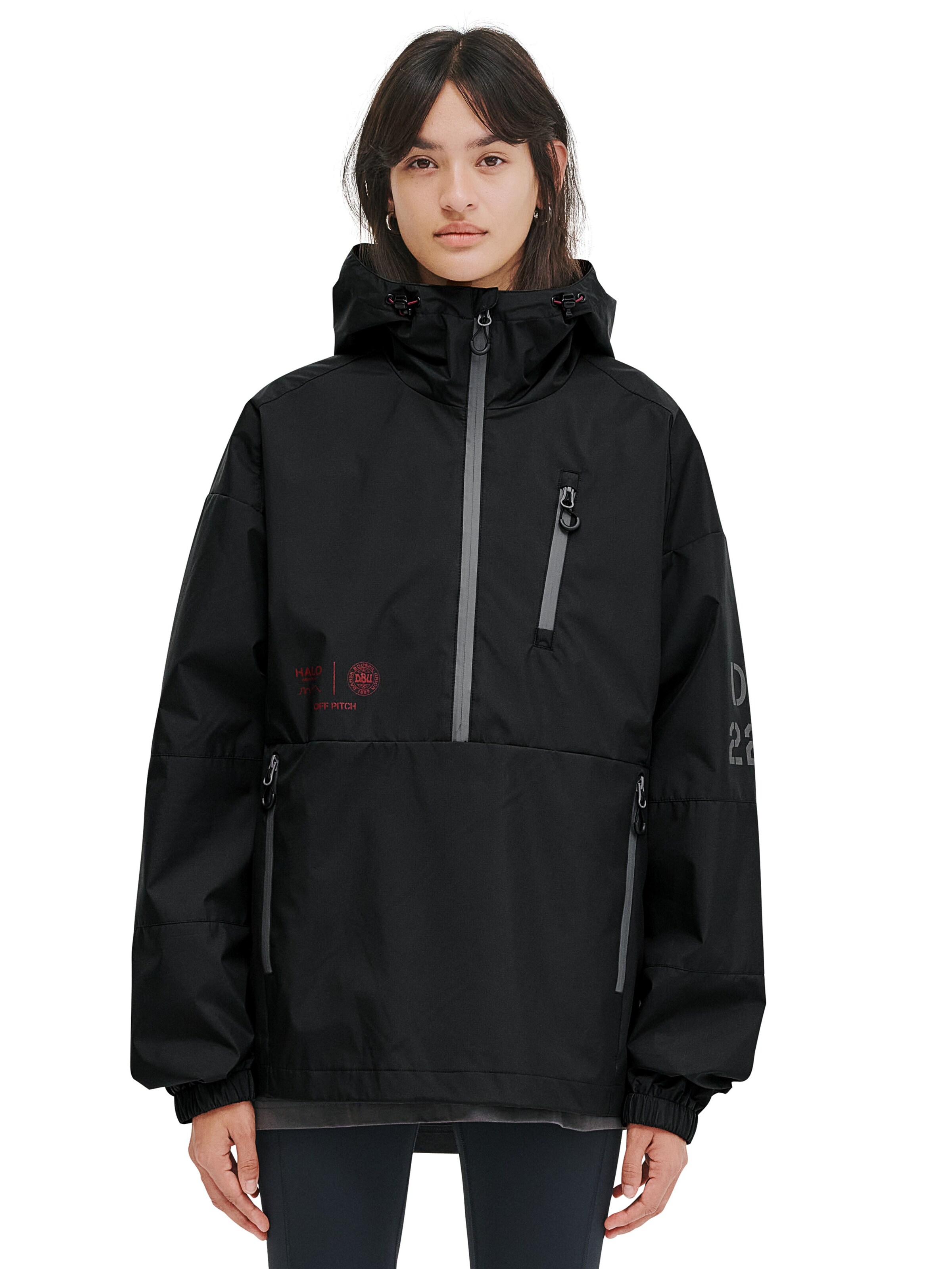 HALO Jacke 'HALO x DBU' in Schwarz: Vorderseite