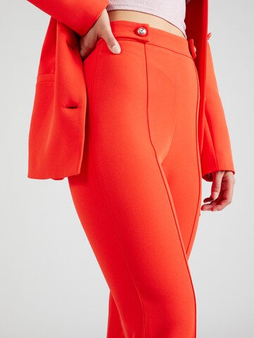 Chiara Ferragni Flared Trousers with creases in Red