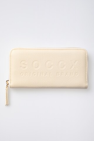 Soccx Wallet in Beige: front