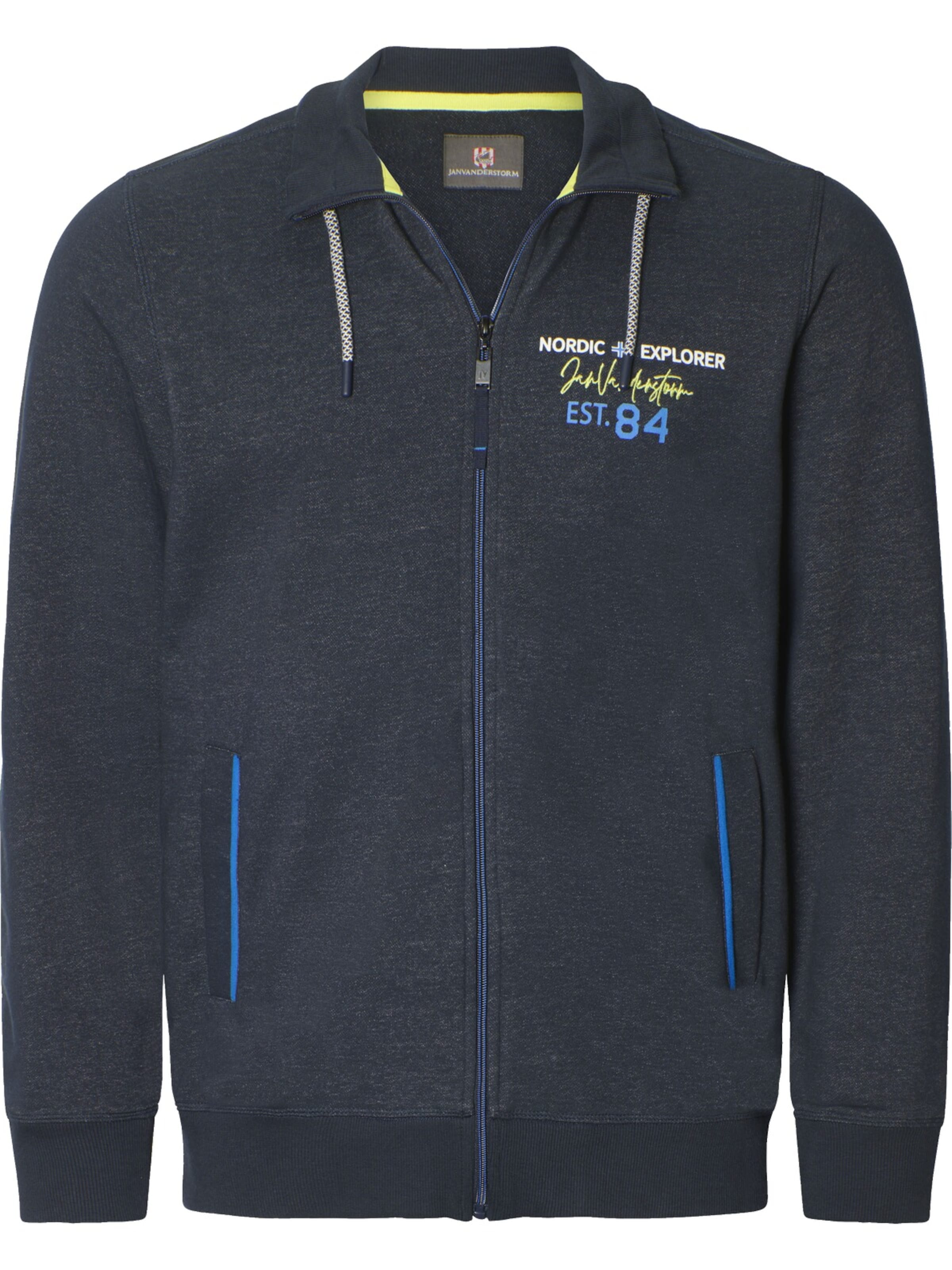 Jan Vanderstorm Zip-Up Hoodie 'Yorin' in Blue: front