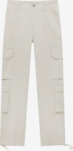 Pull&Bear Wide Leg Jeans in Beige: predná strana