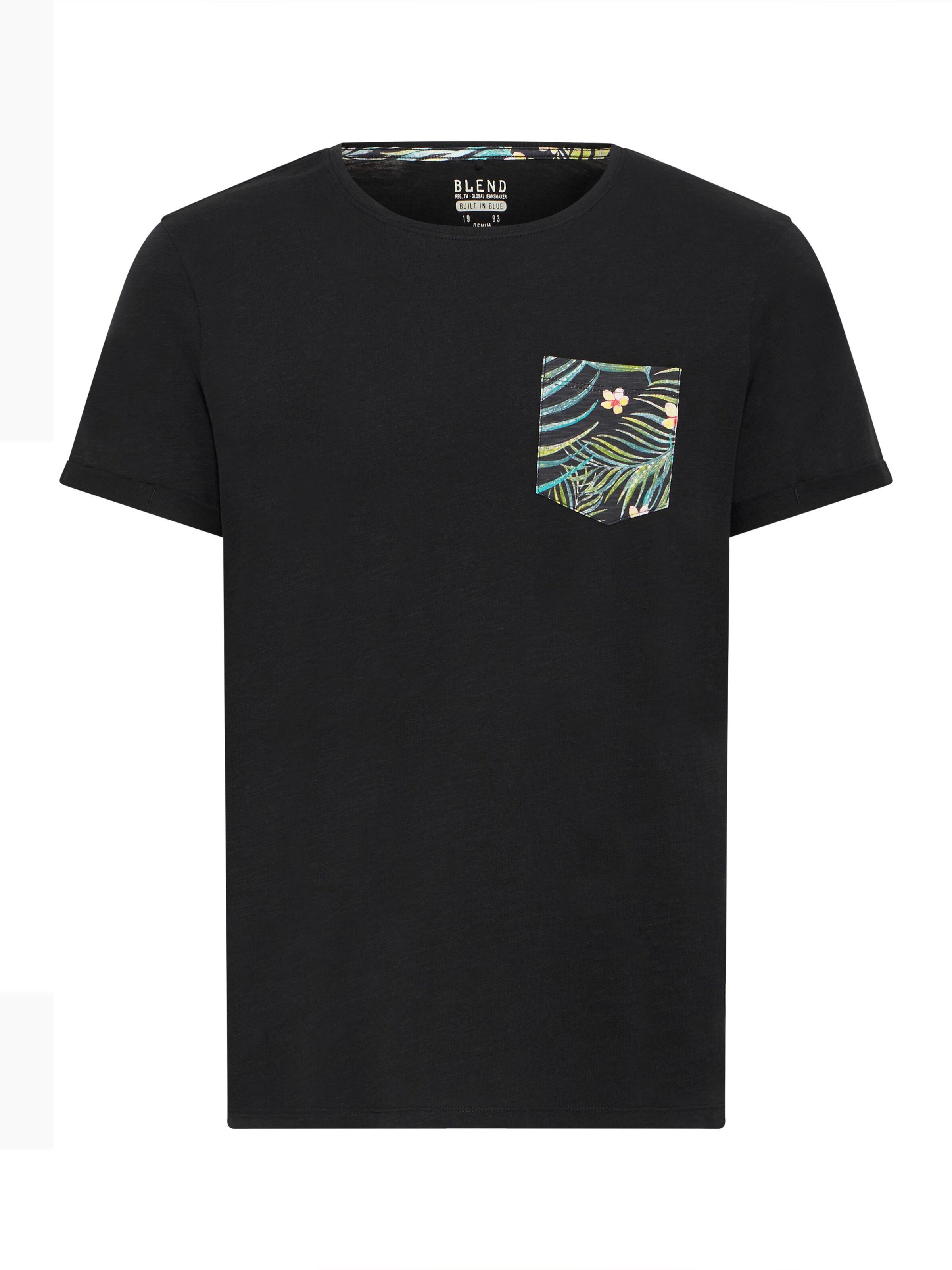 BLEND Shirt 'BHFlorens' in Zwart: voorkant