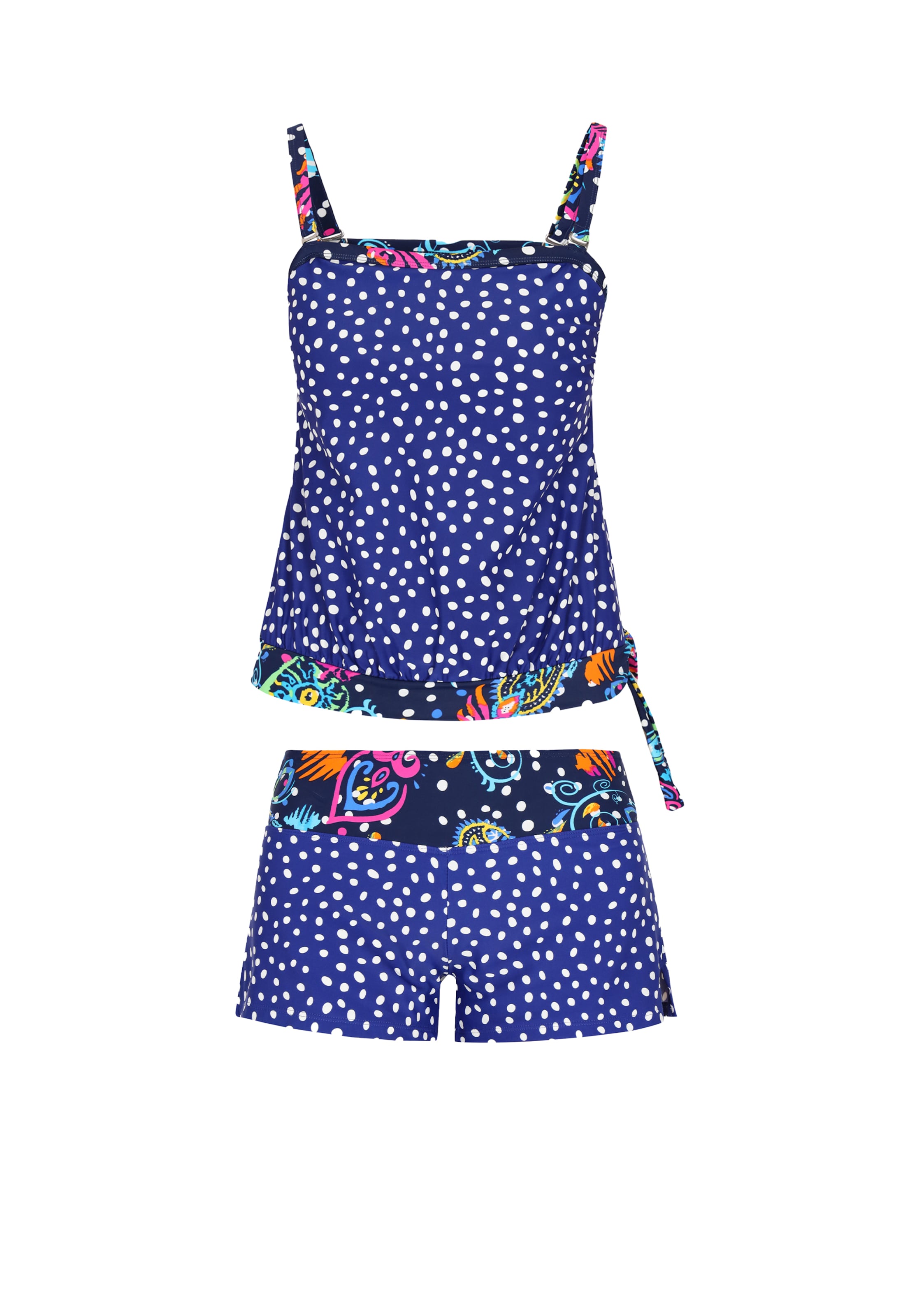 EYOTA T-shirt Tankini in Blue: front