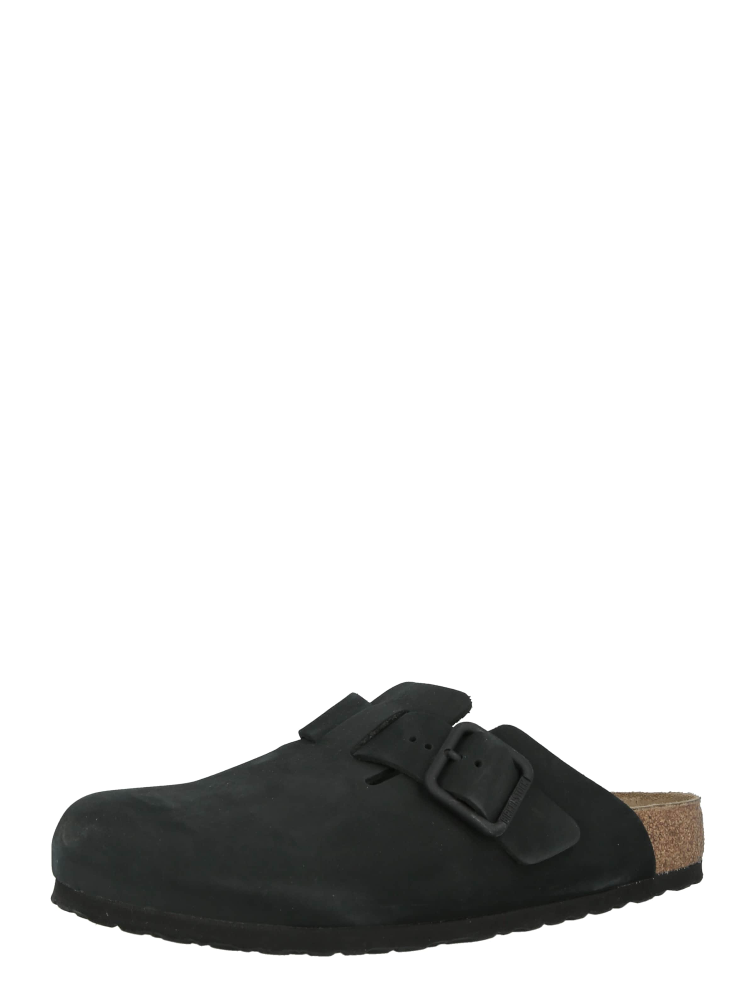 BIRKENSTOCK Pantolette 'Boston' i svart: framsida