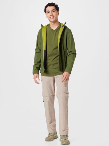 JACK WOLFSKIN - Casaco outdoor 'Northern Point' em verde