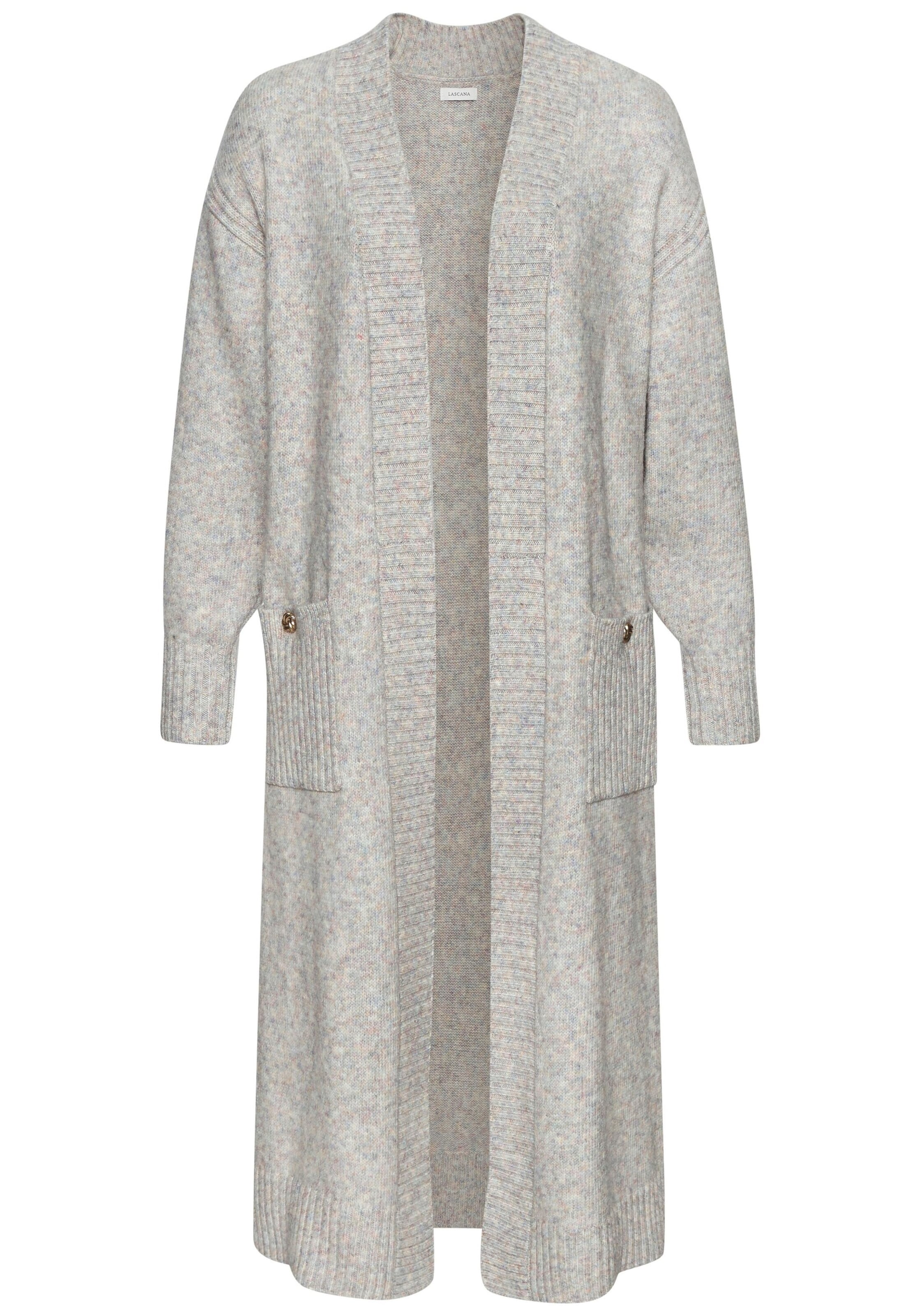LASCANA Вязаная кофта в Серый: спереди