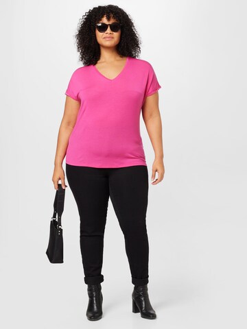 Vero Moda Curve T-shirt 'AYA' i rosa