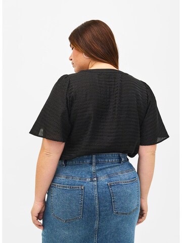 Zizzi Bluse 'MSABA' in Schwarz