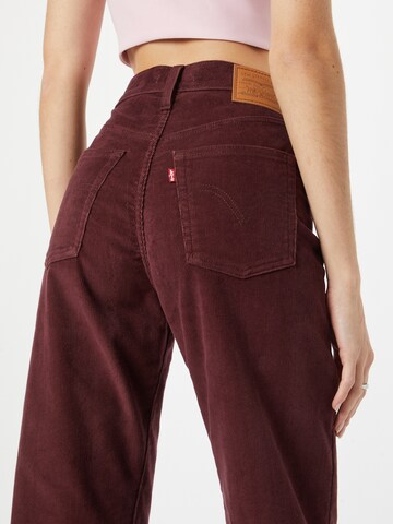 LEVI'S ® Regular Pants 'Ribcage Straight Ankle' in Red