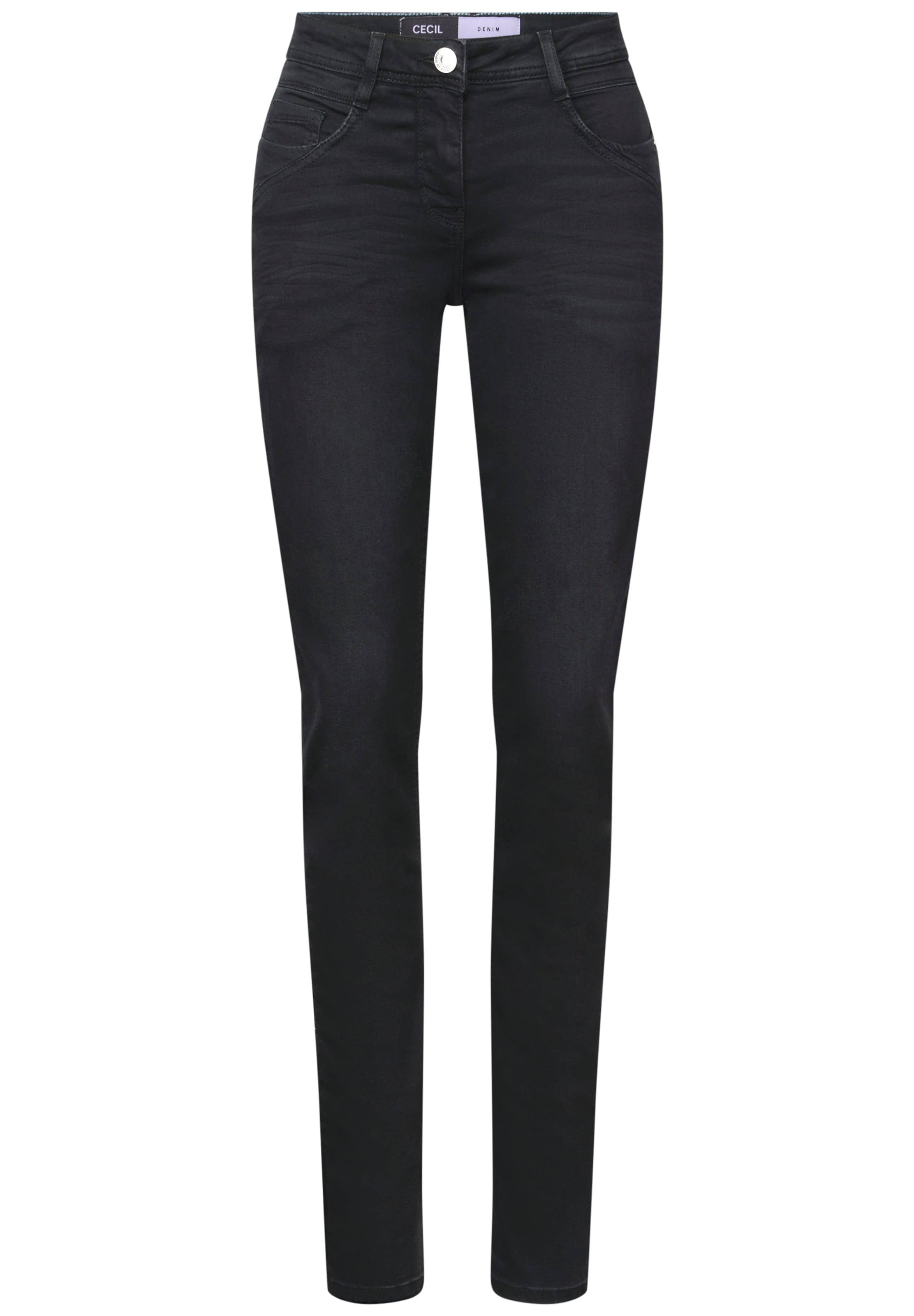 CECIL Regular Jeans in Schwarz: Vorderseite