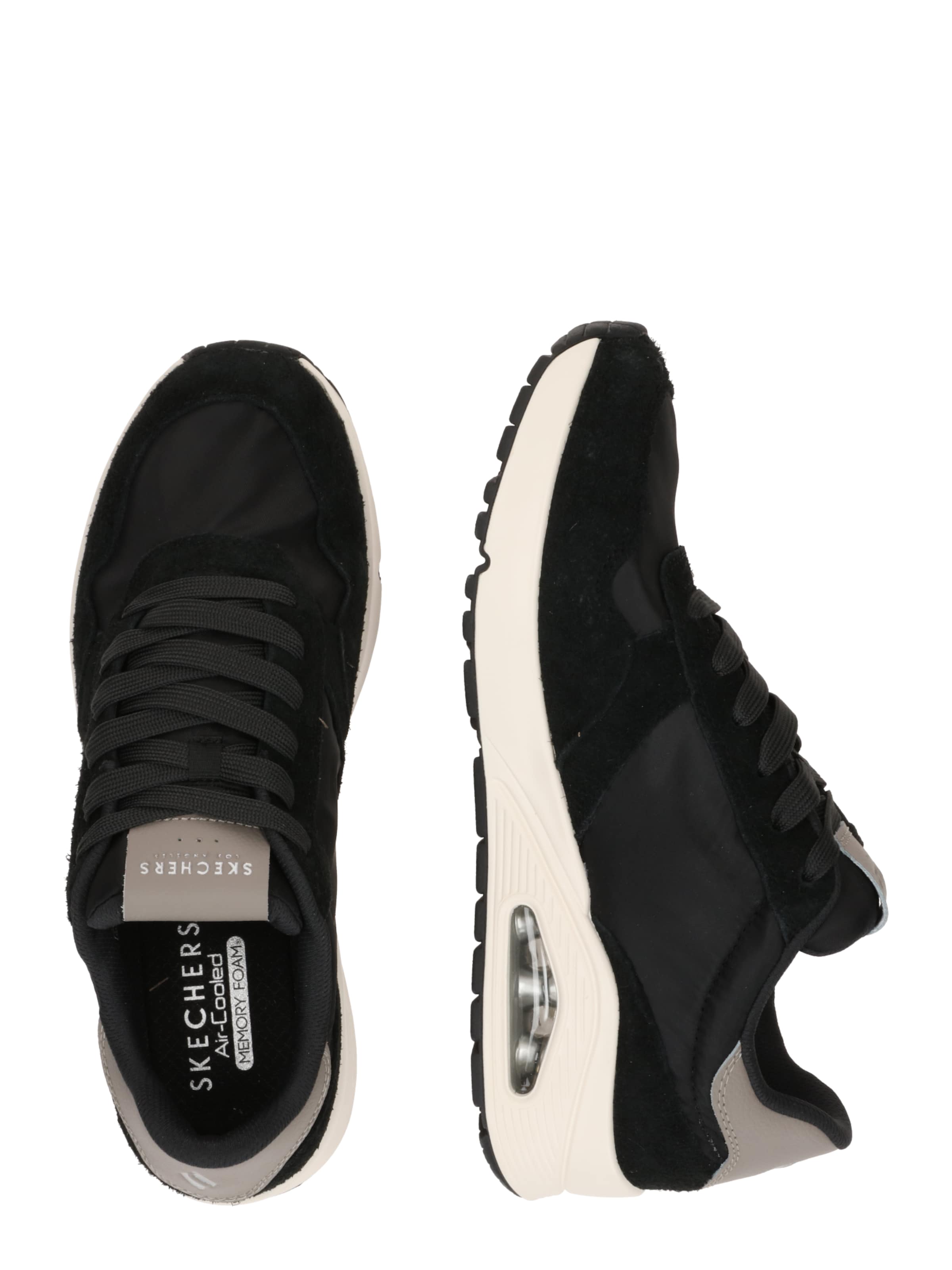 melns SKECHERS Zemie brīvā laika apavi 'UNO'