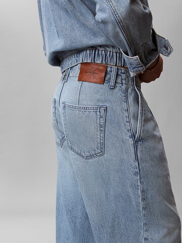 Calvin Klein Jeans Vat Bandplooi jeans in Blauw