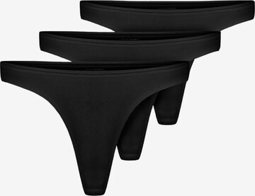 Smilodox Thong 'Felisha' in Black: front