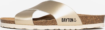 Bayton - Zapatos abiertos 'Gomera' en oro: frente