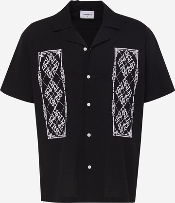 Woodbird Comfort fit Button Up Shirt in Black: front