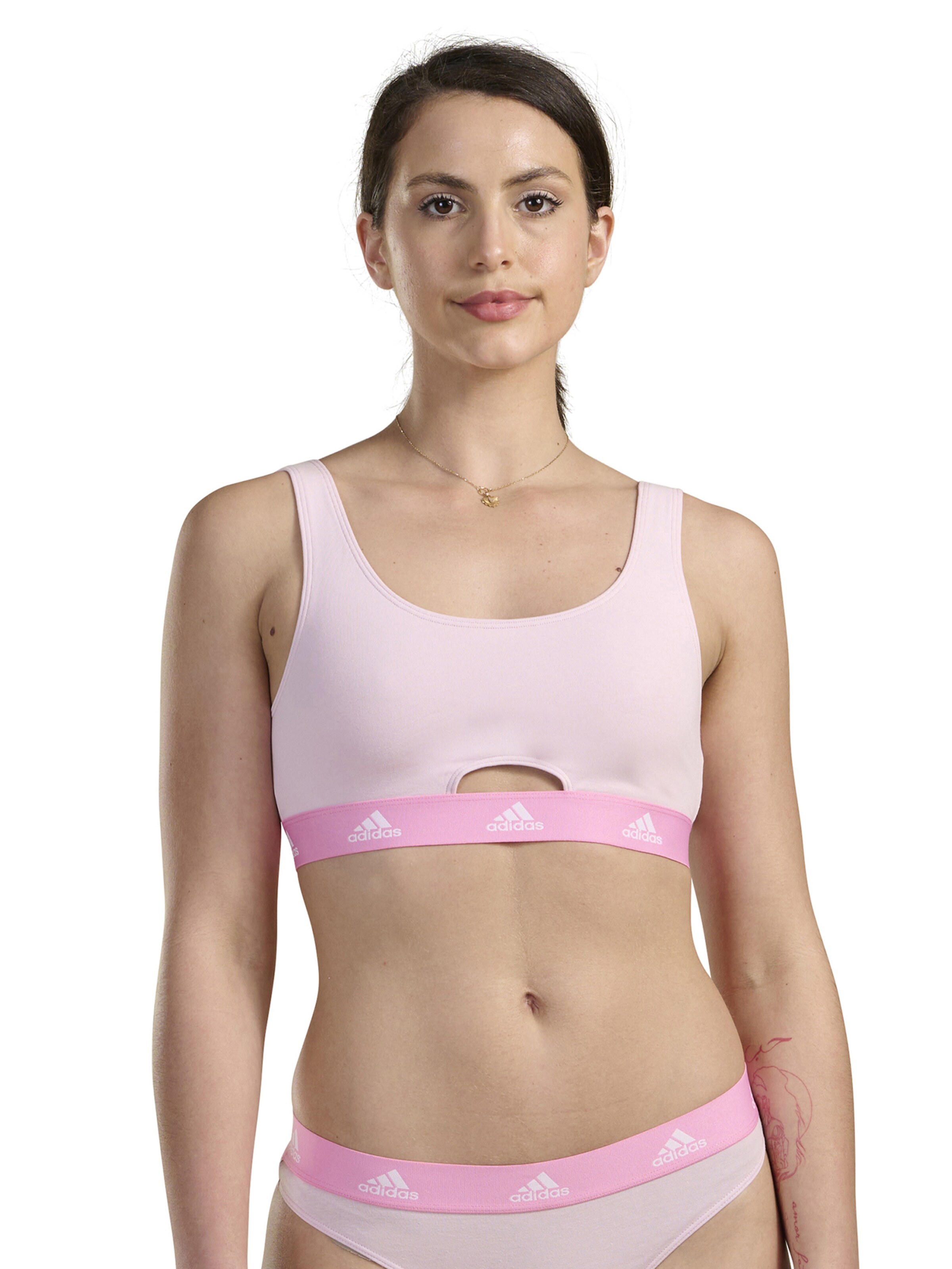 ADIDAS SPORTSWEAR Bustier Sport bh ' SCOOP BRALETTE ' in Roze: voorkant