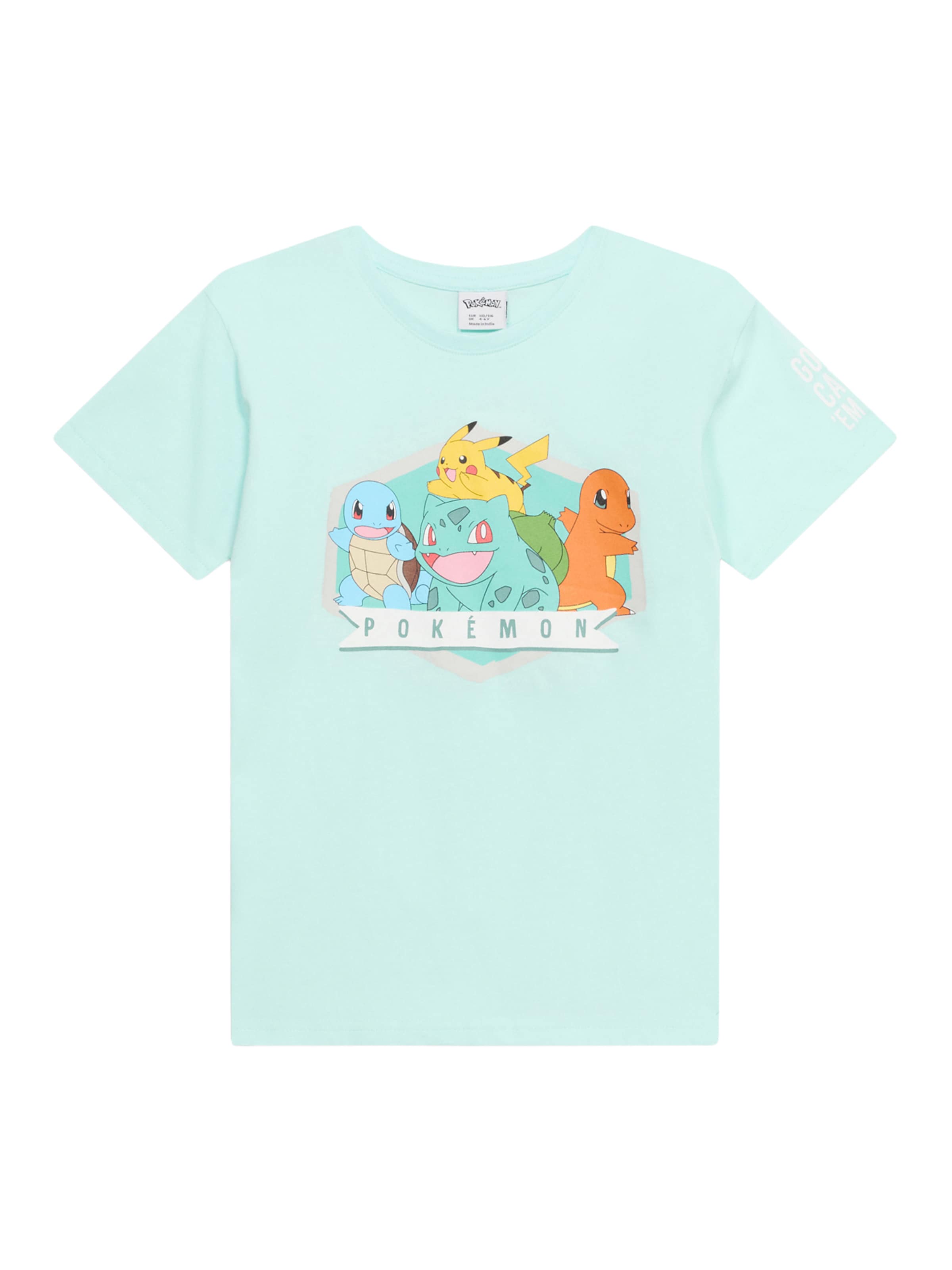 Lindex Majica 'Pokemon' | zelena barva: sprednja stran