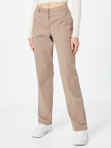 ESPRIT - Regular Calças chino em cinzento: frente