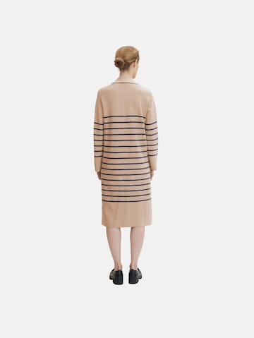 TOM TAILOR Knitted dress in Beige