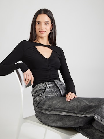 ABOUT YOU Shirt Bodysuit 'Lilia' in Black: front