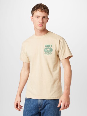 Obey Shirt in Beige: front