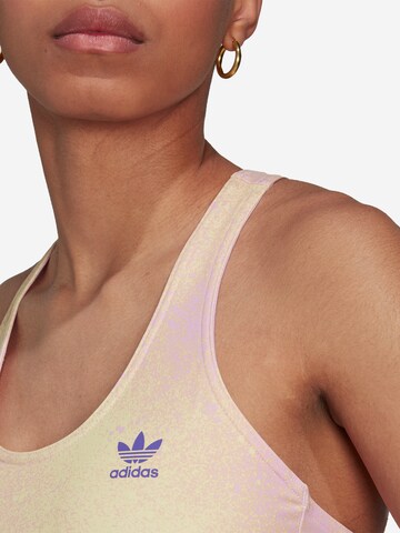 ADIDAS ORIGINALS Bustier Top 'Allover Print' in Lila