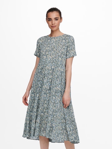 ONLY Letní šaty 'Abigail' – modrá: přední strana